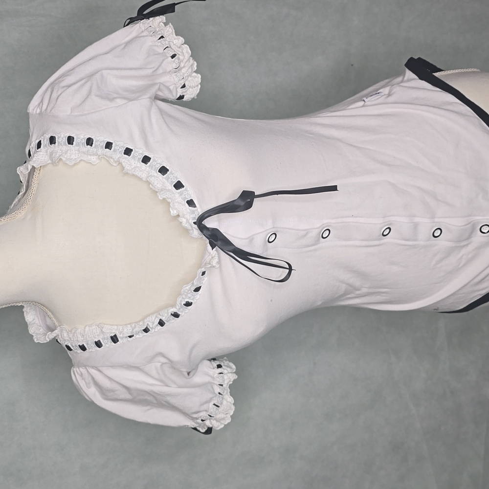 White Black Body suit